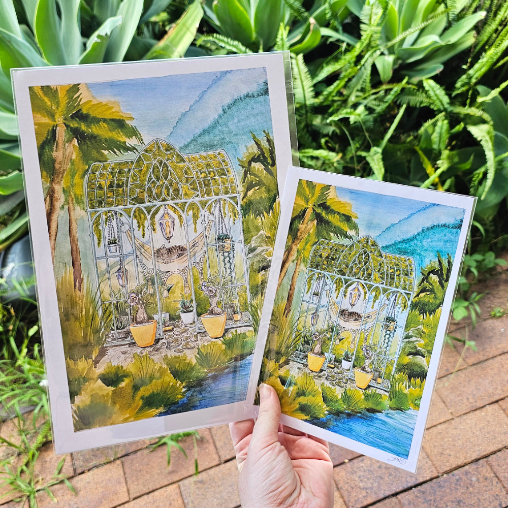 Glasshouse Print - Lost Kiwi Designs