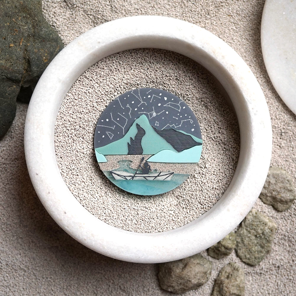 Tranquil Scene Brooch - Lost Kiwi Designs
