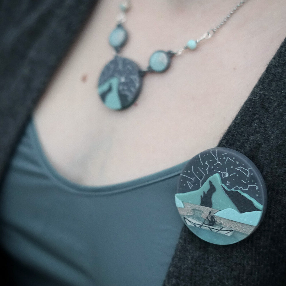 Tranquil Scene Brooch - Lost Kiwi Designs