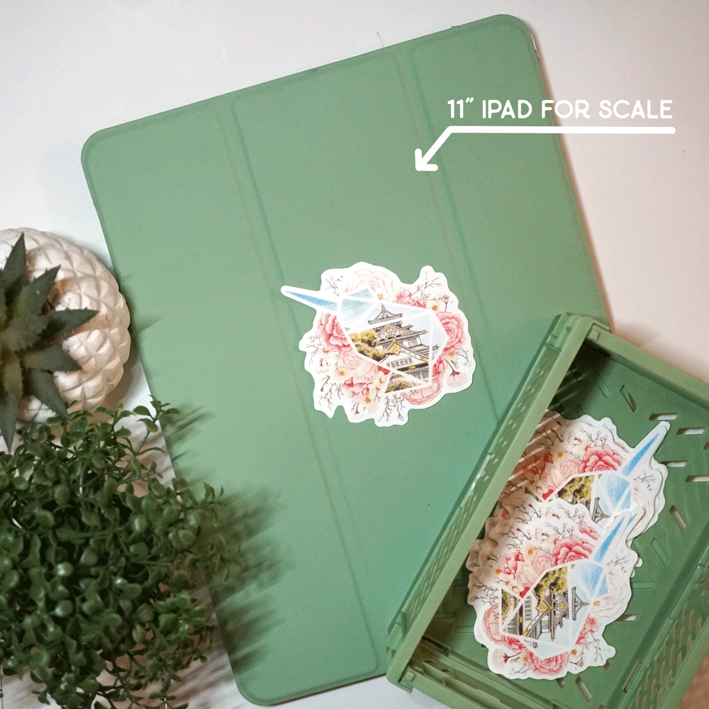 Osaka Castle Sticker - Lost Kiwi Designs