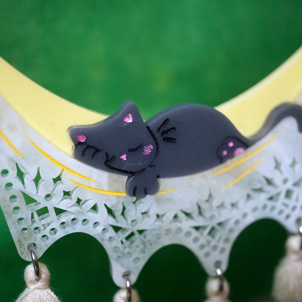 Chill Cat Hammock Necklace - Lost Kiwi Designs