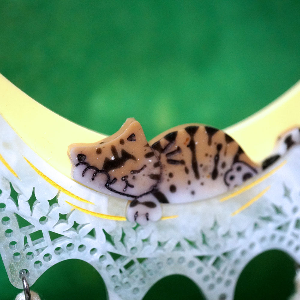 Chill Cat Hammock Necklace Resin - Lost Kiwi Designs