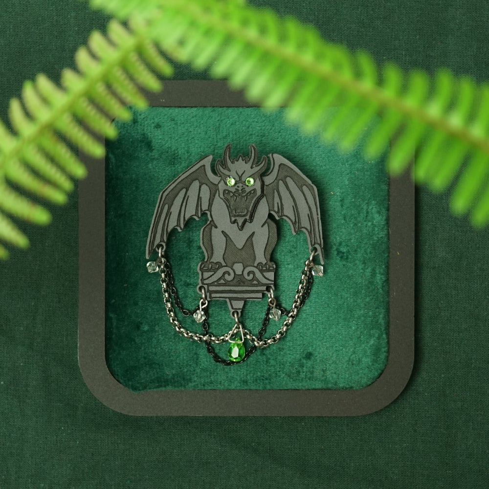 Gargoyle Brooch - Lost Kiwi Designs