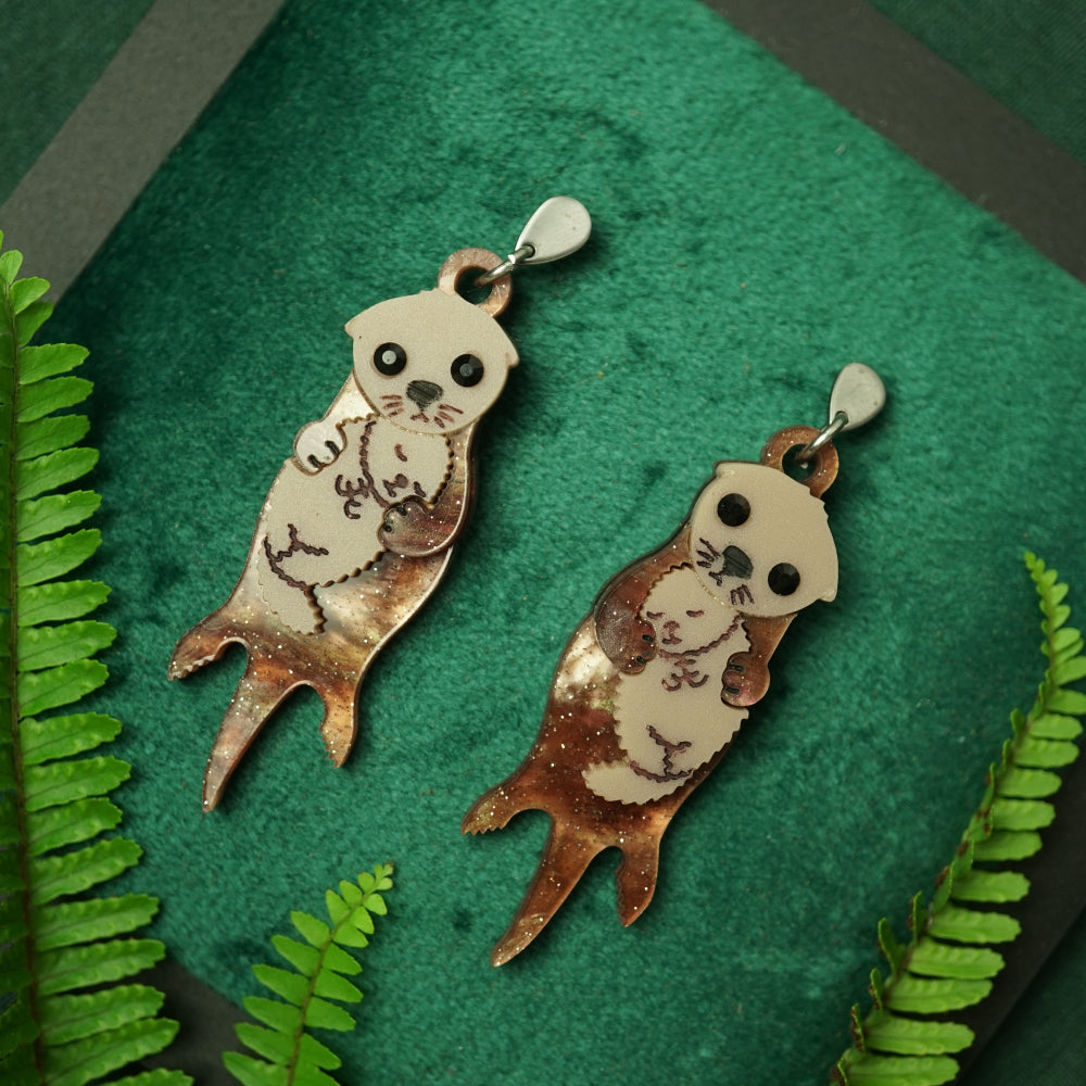 Otter Earrings - Lost Kiwi Designs