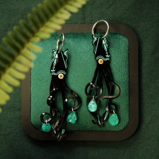 Squid Earrings - Lost Kiwi Designs