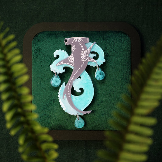 Hammerhead Brooch - Lost Kiwi Designs