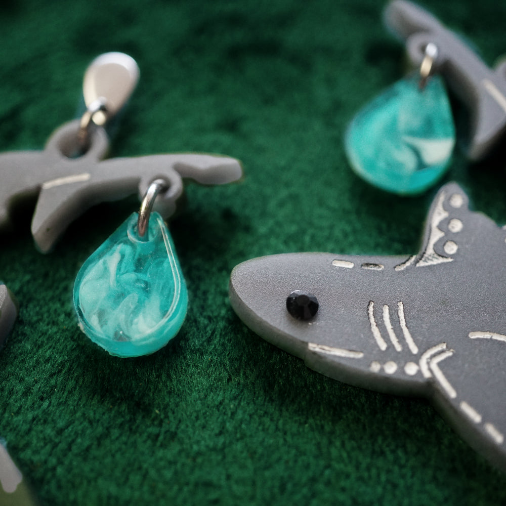 Salmon Shark Earrings - Lost Kiwi Designs