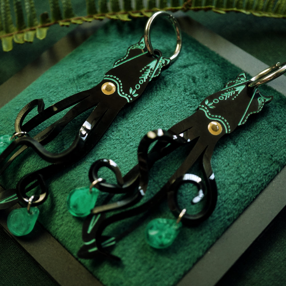 Squid Earrings - Lost Kiwi Designs