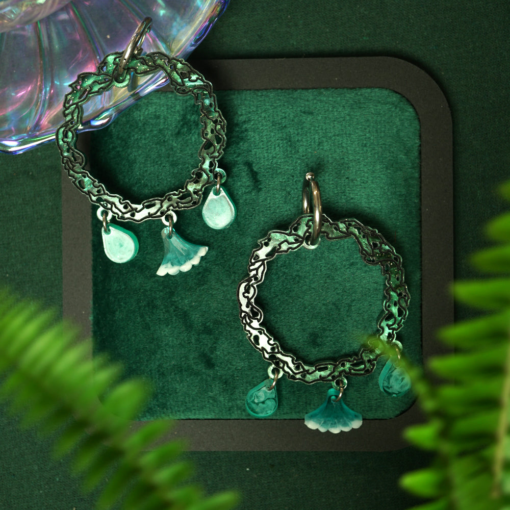 Kelp Loop Necklace & Earrings - Lost Kiwi Designs