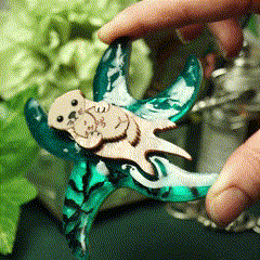 Otter Brooch - Lost Kiwi Designs