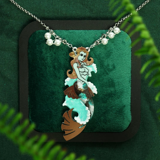 Mint-Choc Mermaid Necklace *Pre-Order* - Lost Kiwi Designs