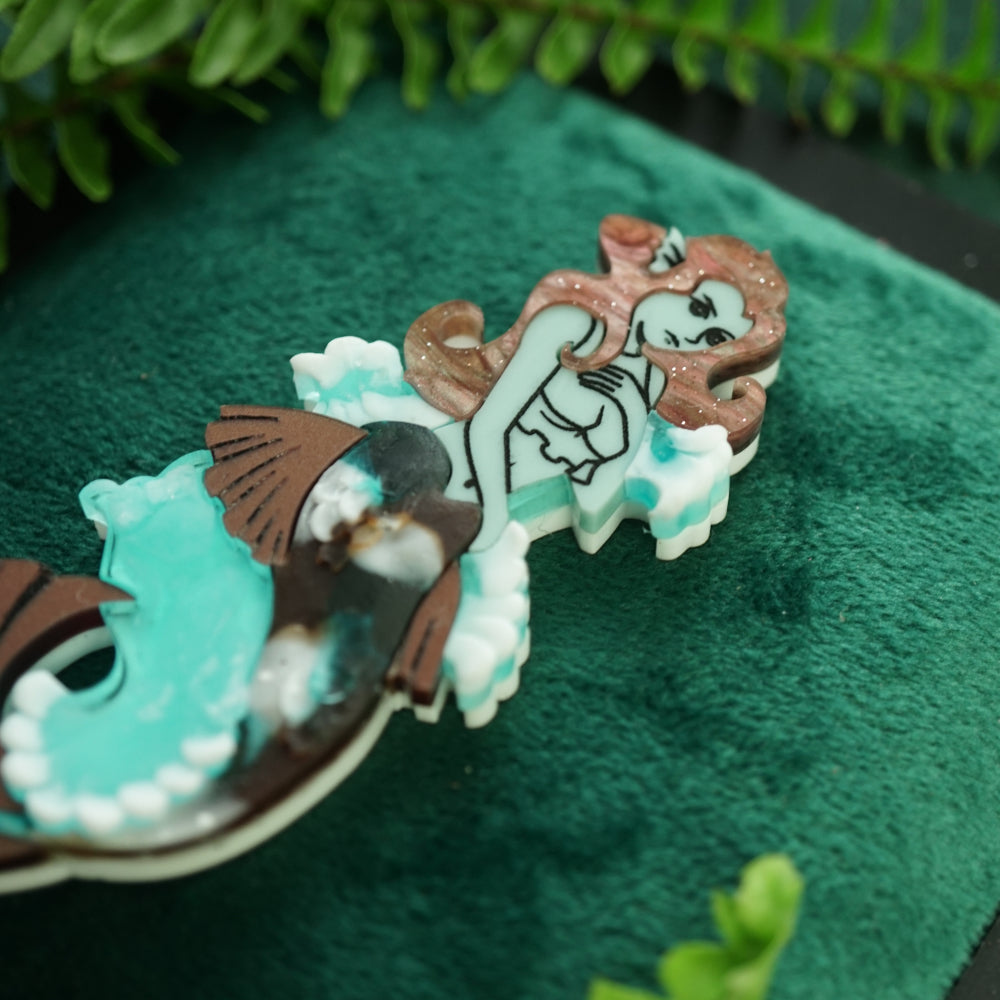 Mint-Choc Mermaid Brooch *Pre-Order* - Lost Kiwi Designs