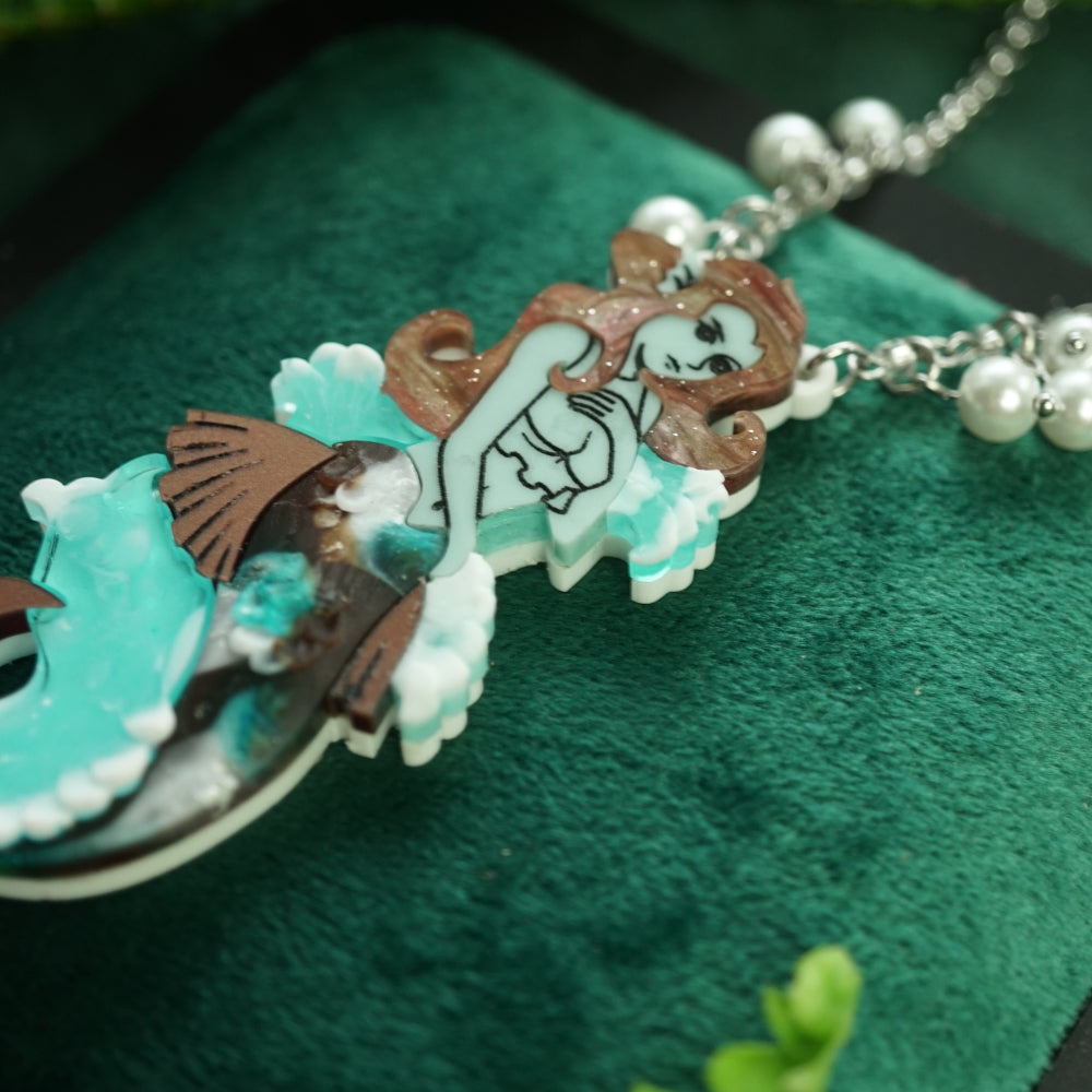 Mint-Choc Mermaid Necklace *Pre-Order* - Lost Kiwi Designs