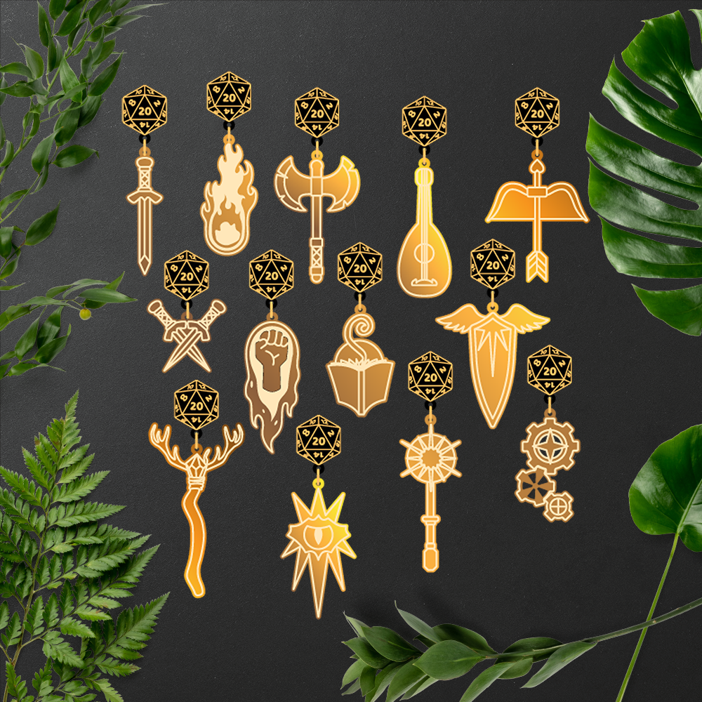 Character Class Earrings *Pre-Order* - Lost Kiwi Designs