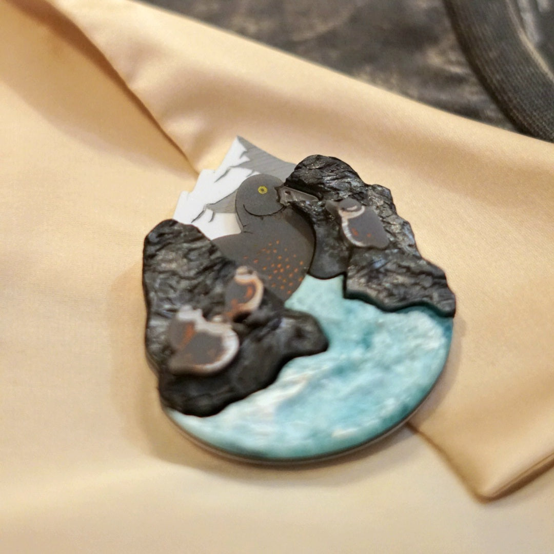 Blue Duck Brooch *Pre-Order* - Lost Kiwi Designs