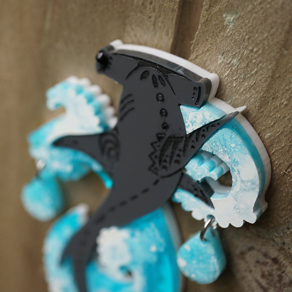 Hammerhead Brooch - Lost Kiwi Designs
