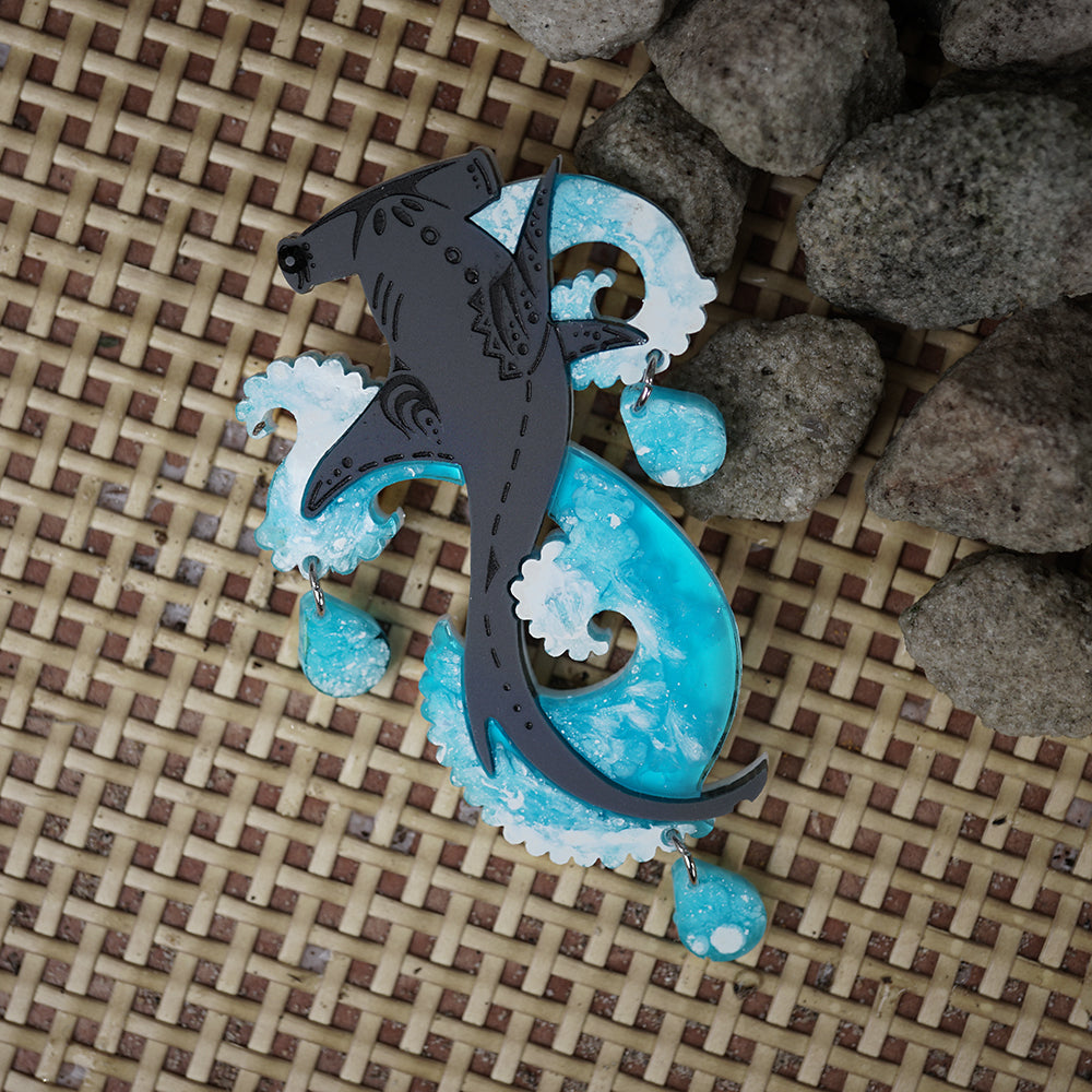 Hammerhead Brooch - Lost Kiwi Designs