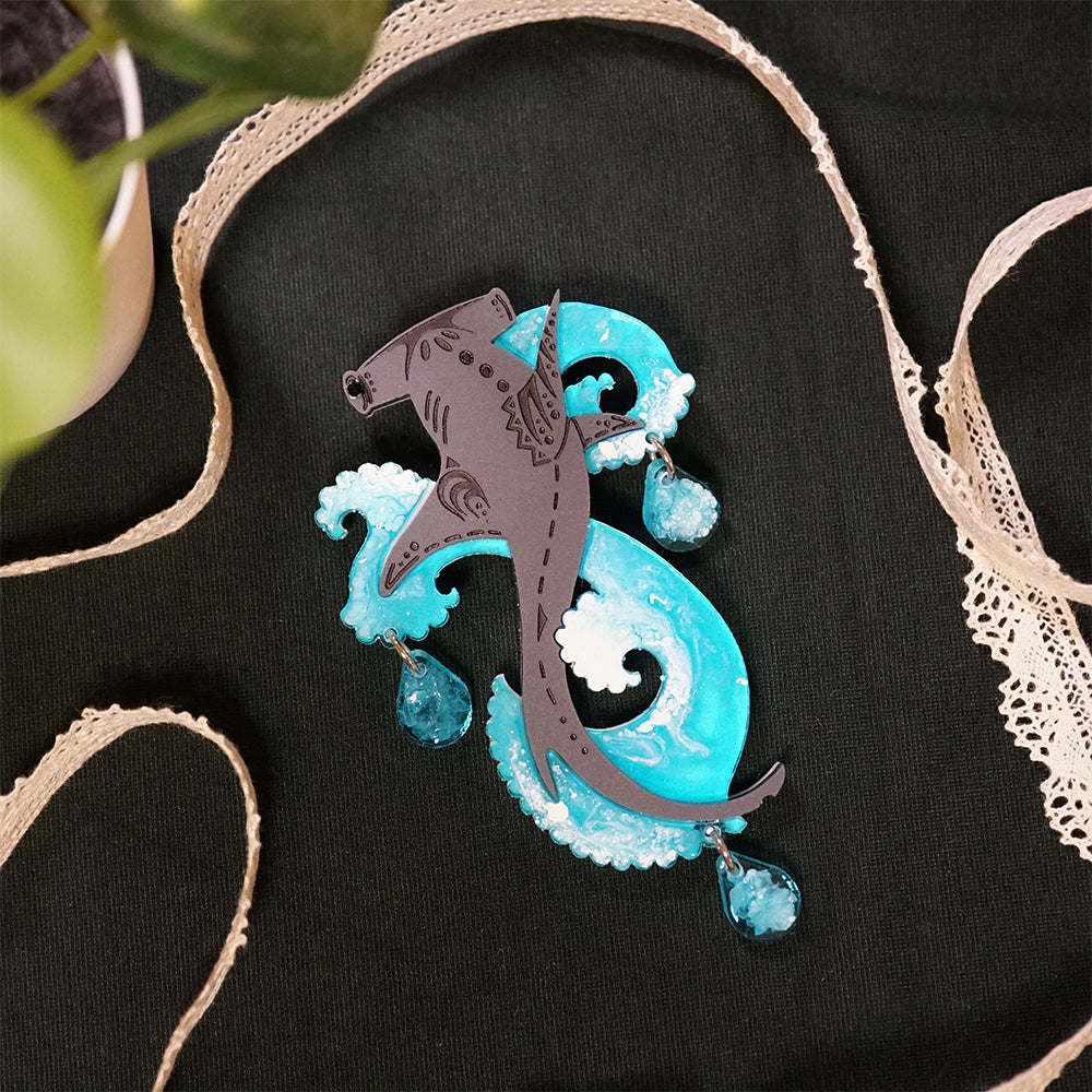 Hammerhead Brooch - Lost Kiwi Designs