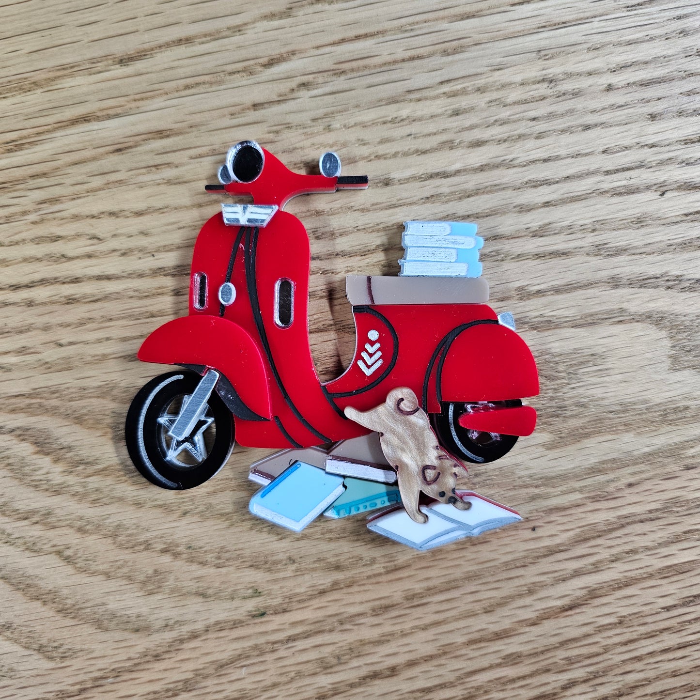 Scooter Brooch