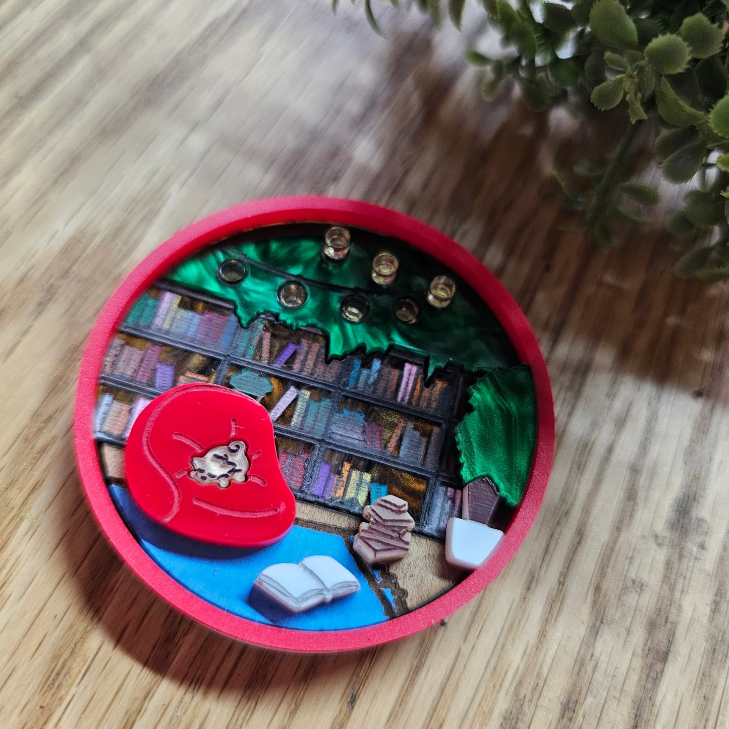 Clever Dog Books Interior Brooch