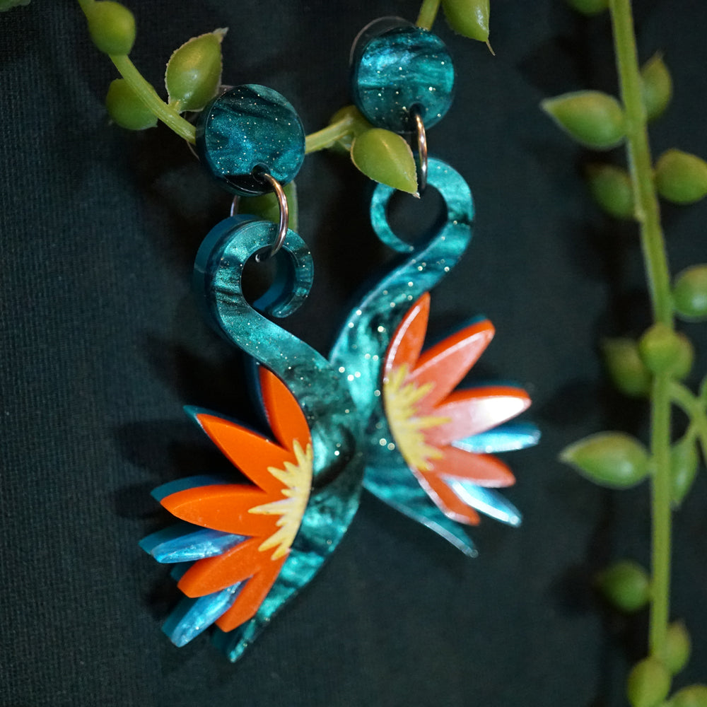 Bird of Paradise Earrings - Lost Kiwi Designs