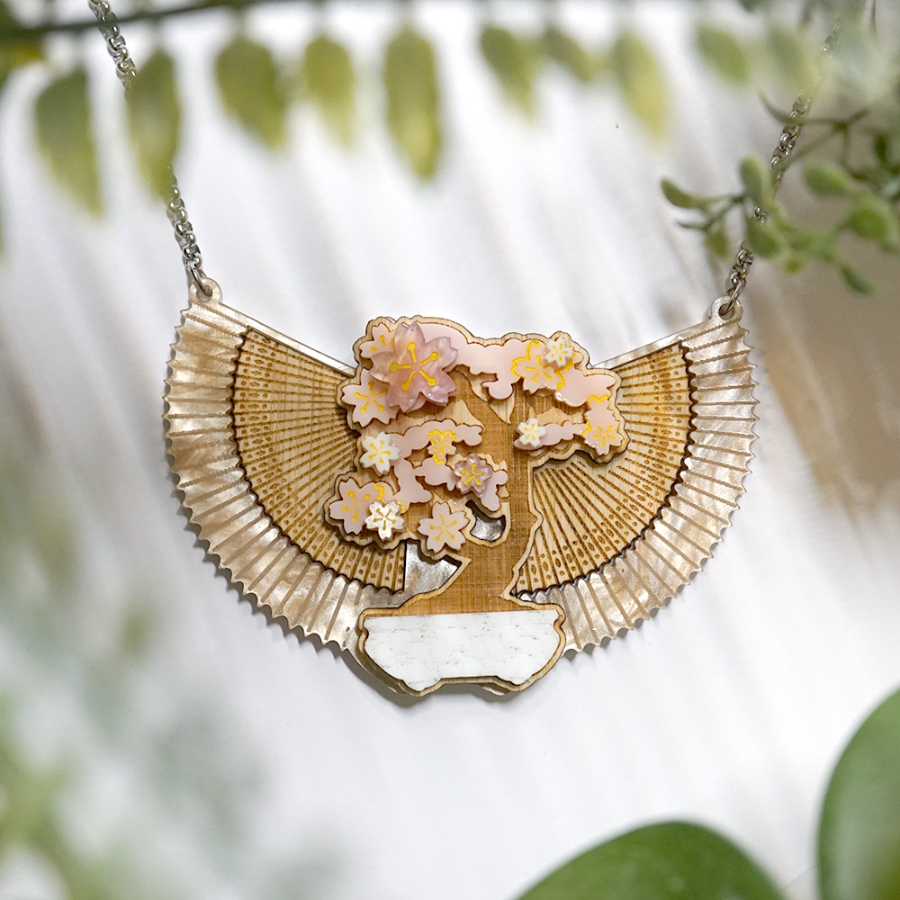 Sakura Bonsai Necklace - Lost Kiwi Designs