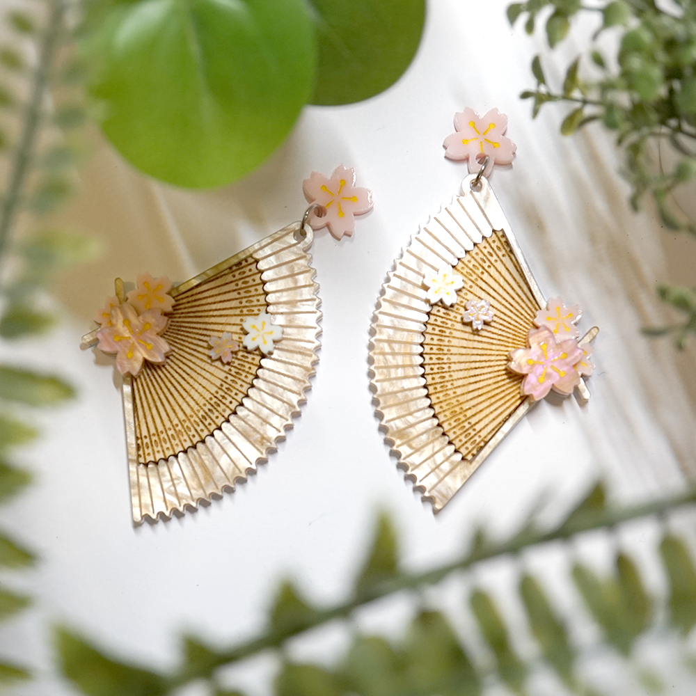Sakura Statement Earrings - Lost Kiwi Designs