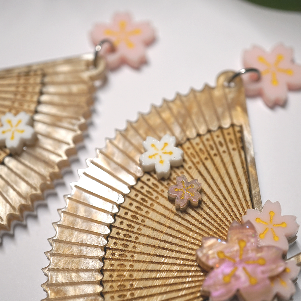 Sakura Statement Earrings - Lost Kiwi Designs