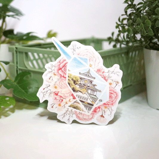 Osaka Castle Sticker - Lost Kiwi Designs