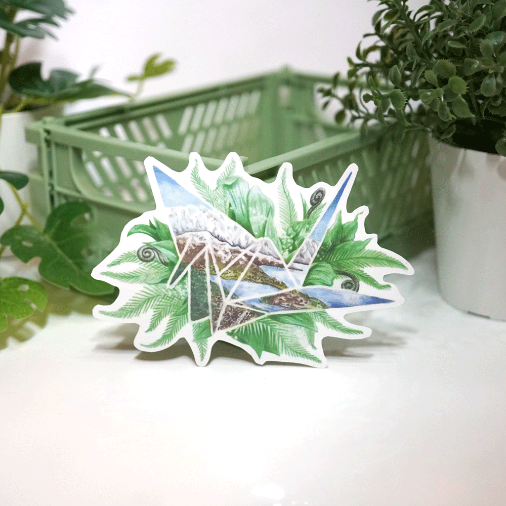 Origami Crane Sticker - Lost Kiwi Designs