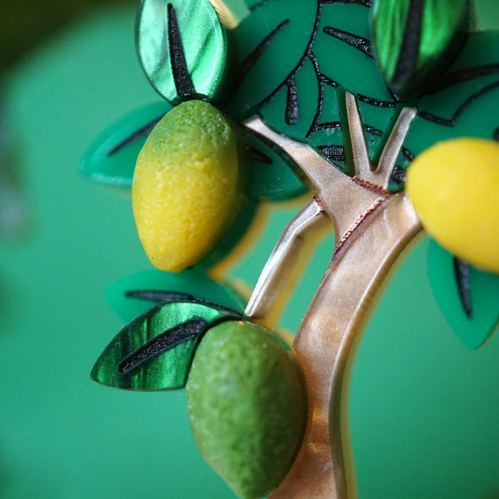 Moroccan Lemon Brooch - Lost Kiwi Designs