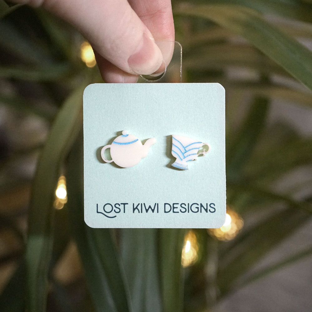 Teaset Studs - Lost Kiwi Designs