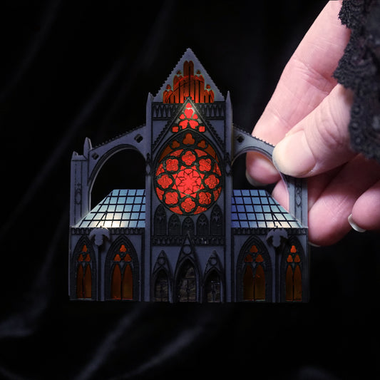 Cathedral *Light-Up* Brooch *Red Variant*