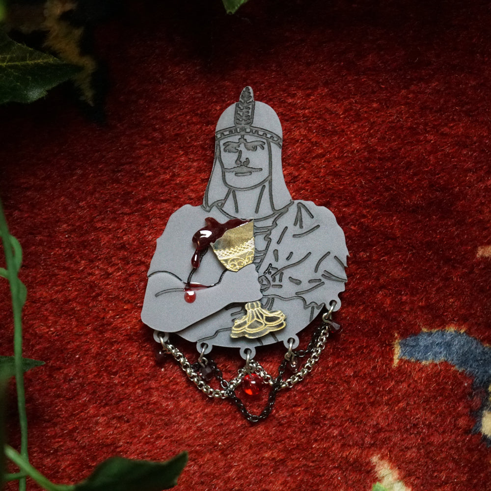 Vlad Statue Brooch