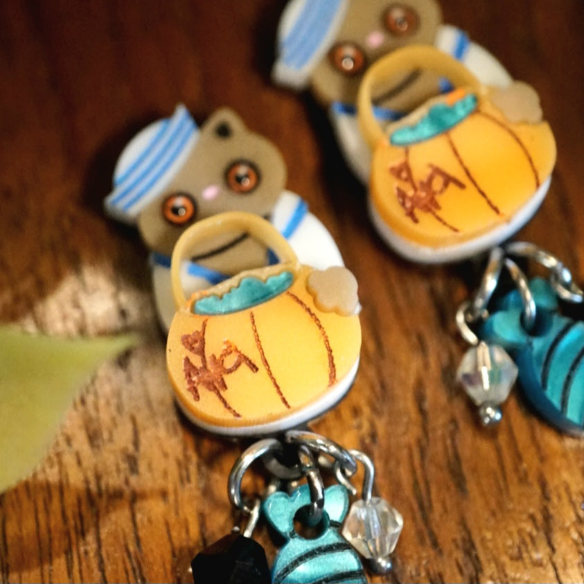 Ava Trick'or'Treat Earrings/Mini-Brooch