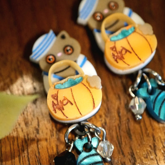 Ava Trick'or'Treat Earrings/Mini-Brooch