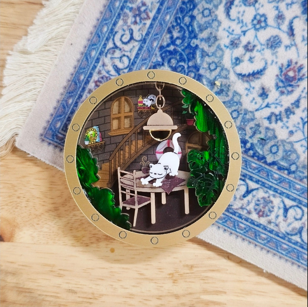 Lighthouse Interior Brooch - Lost Kiwi Designs