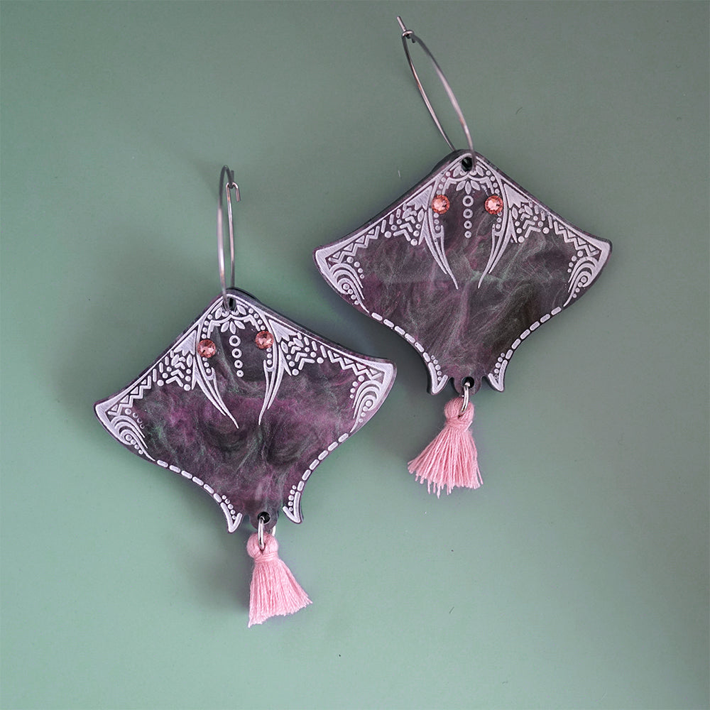 Stingray Earrings - Lost Kiwi Designs