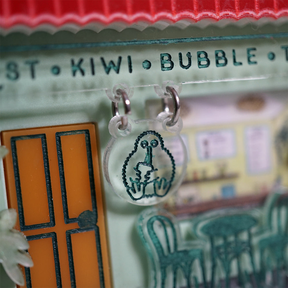 Bubble Tea Shopfront Brooch - Lost Kiwi Designs